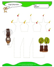 okul öncesi çocuklar için Çizgi çalışma sayfaları